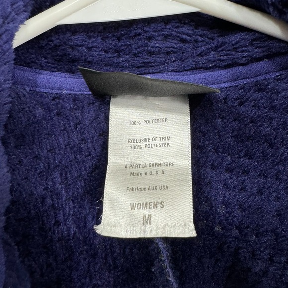 Patagonia Jacket Womens Medium Purple Long Sleeve Zip Up Fleece Logo Outdoor - Picture 4 of 11
